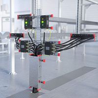 Комплект монтажных профилей на стойку для крепления 3 оболочки(ек) свидом защиты Ex e горячеоцинкованный, длина 600 мм | код EX-E3SPR06 | DKC