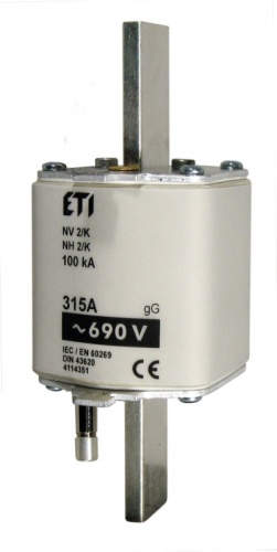 Предохранитель с бойком NH-2_K/gG 224A 690V | код 004114347 | ETI