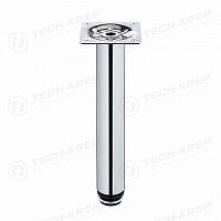 Ножка металл.круглая, регулир. с винтом, D30х200мм, хром - накл. Tech-Krep | код 127485 | Tech-KREP