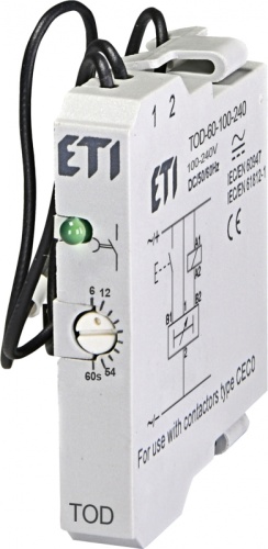 Электронн.таймер задержки TOD-60-100-240 AC/DC (0,3-3с задержка выкл.) | код 004642750 | ETI