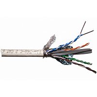 Кабель LANMASTER SFTP, 4 пары, кат. 6, с перегородкой, 250Mhz, LSZH, серый, 305 м | код LAN-6ESFTP-LSZH-GY | LANMASTER