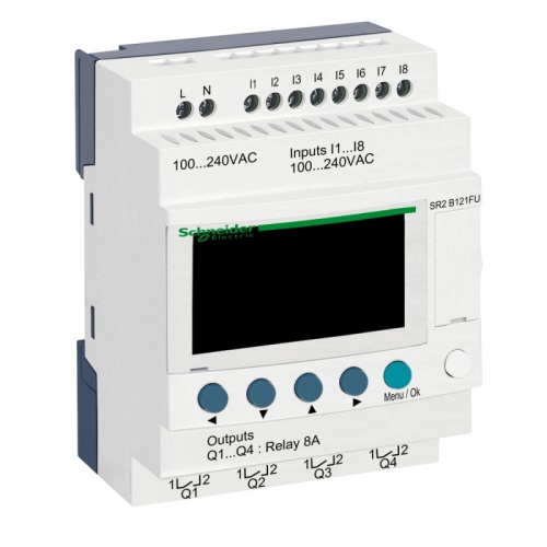 ZELIO LOGIC РЕЛЕ КОМПАКТ 12ВХ/ВЫХ ~240В | код SR2B121FU | SCHNEIDER ELECTRIC