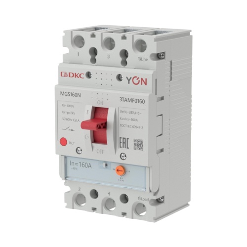 Авт. выкл. YON MGS160 3P 128-160A 36kA | код MGS160N-3TAMF0160 | DKC