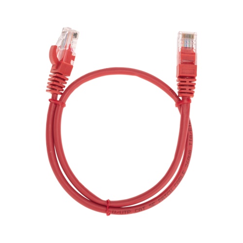 Патч-корд U/UTP, CAT 5e, RJ45-RJ45, 26AWG, LSZH, красный, 0,5м REXANT | код 02-0103-05 | REXANT