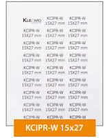 808 601, KCIPR-Y 15X27, Маркировка для электрощитов и компонентов, Жесткие ПВХ, 15x27, Желтый, Размер карты 116x165 мм | код 0.0.0.8.08601 | KLEMSAN