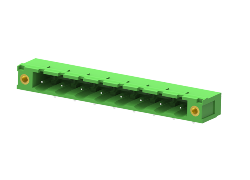 MC-PA7.62H03-F Разъём штекерный MC, угл. конт.,шаг 7.62мм,3 конт., фланц.,зел., шт | код MC-PA7.62H03-F | SUPU