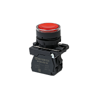 Кнопка красная с подсветкой, 1NС, 24V AC/DC, IP65, пластик MTB5-AW34721 | код 137275 | MEYERTEC