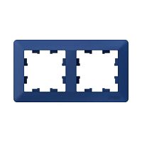 ATLASDESIGN AIR 2-постовая РАМКА, АКВАМАРИН/дымчатый черный | код ATN221102 | Systeme Electric