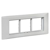 Рамка+суппорт 6 модулей (3 поста) для парапетного кабельного канала C-Line | код sup-6-105-50 | EKF