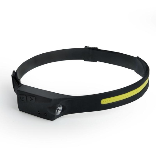 Фонарь светодиодный налобный аккумуляторный 5W 1500mAh USB IP44 ABS пластик резина | код 48525 | Feron