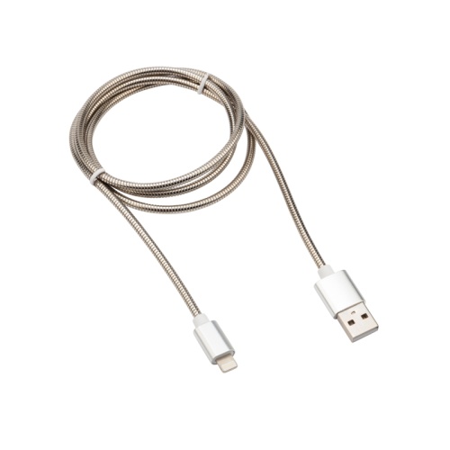 Кабель REXANT USB-Lightning 2 A, 1 м, матовая сталь | код 18-7057 | REXANT