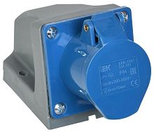 Розетка стационарная 2Р+РЕ 16А 220В IP44 | код. PSR11-016-3 | IEK