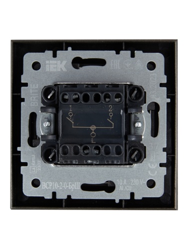 BRITE Выключ. 2-кл. 10А в сб. ВСР10-2-0-БрШ шамп. IEK | код BR-V20-0-10-K37-F | IEK фото 4