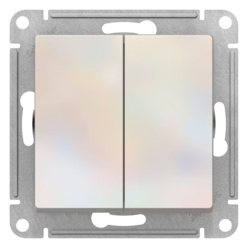 Переключатель перекрестный 2-кл. AtlasDesign 2хсх.7 10АХ механизм жемчуж. | код ATN000473 | Systeme Electric