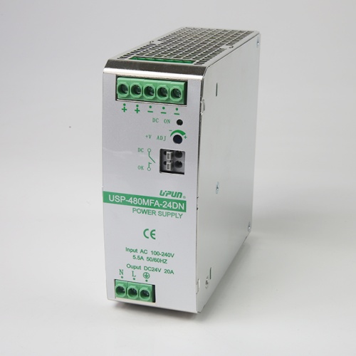 Источник питания на DIN рейку, 1-фазный, 48 В DC, 480 Вт, шт | код USP-480MFA-48DN | UPUN