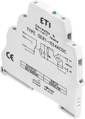 Реле интерфейсное SER1-230 ACDC (электромеханическое, 1CO, 6A AC1, 250V AC) | код 002473053 | ETI