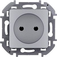 Розетка 2К 16 А 250 В~ INSPIRIA алюминий | код 673712 | Legrand