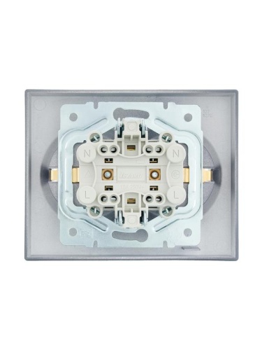 Розетка 2-м СП VESNA с заземл. ПБТ графит LEZARD 742-3400-127B фото 4