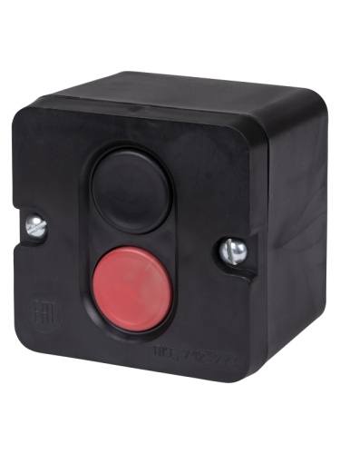 ПКЕ 712 У3, красная и черная кнопки, IP40 TDM | код SQ0742-0025 | TDM