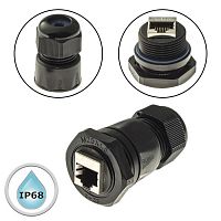 Разъём герметичный SZC RJ45M25Z1-6B, 10BASE-T,100 BASE-T, 1000 BASE-T | код 107890 | SZC