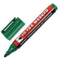 Маркер перманентный ULTRA MARKER, ЗЕЛЕНЫЙ, 3,5 мм, с клипом, BRAUBERG, 152207 | код 152207 | BRAUBERG
