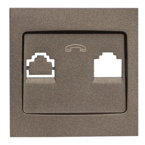 Валенсия лицевая панель розетки Phone 1-местная графит PROxima | код EST01-L-034-60 | EKF фото 5