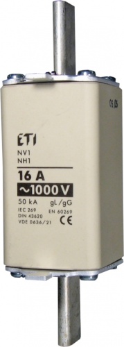 Предохранитель NH-1/gG 16A 1000V AC | код 004113704 | ETI