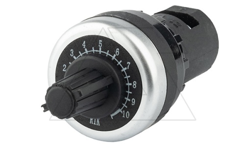 Потенциометр AD116-22PM, 1k?, 22mm, IP64 | код AD116-22PM-1 | GQELE