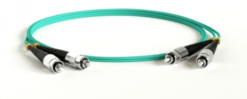 Патч-корд волоконно-оптический (шнур) MM 50/125(OM3) FC-FC duplex LSZH 50 м, Hyperline FC-D2-503-FC/PR-FC/PR-H-50M-LSZH-AQ | код 247662 | Hyperline