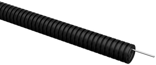 ELASTA Труба гофрированная ПВХ d=20мм с зондом черная (100м) IEK | код ET-TG21-121-020-100-K02 | IEK