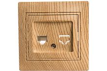 Розетка информационная RJ45, СУ, Plano, сосна, 1-303-11 | Код. Б0030089 | ЭРА