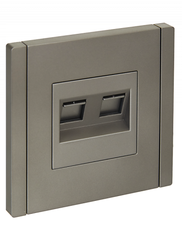 FORTE&PIANO Роз. комп. 2-ая RJ45 кат.5E FP533 ст. IEK | код FP-K20-1-K46 | IEK