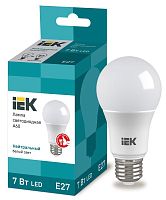 Лампа светодиодная ECO A60 шар 7Вт 230В 4000К E27 | код. LLE-A60-7-230-40-E27 | IEK