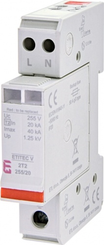 Ограничитель перенапряжения ETITEC V 2T2 440/20 2+0 | код 002442941 | ETI