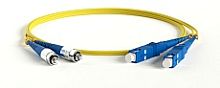 Hyperline FC-D3-9-FC/UR-SC/UR-H-2M-LSZH-YL Патч-корд волоконно-оптический (шнур) SM 9/125 (OS2), FC/UPC-SC/UPC, 3.0 мм, duplex, LSZH, 2 м | код 28148 | Hyperline