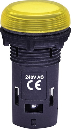 Лампа сигнальная LED матовая ECLI-240A-Y 240V AC (желтая) | код 004771232 | ETI