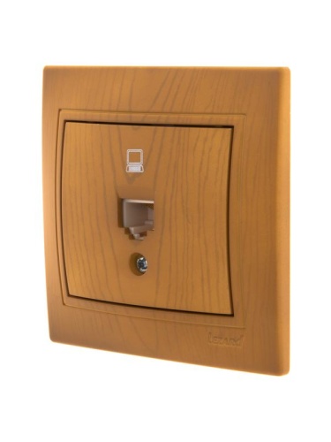 MIRA Розетка компьютерная ольха | код 701-0701-139 | Lezard фото 2