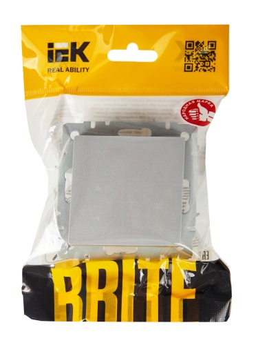 BRITE Выключатель 1-клавишный проходной 10А ВС10-1-6-БрА алюминий | код BR-V12-0-10-K47 | IEK фото 6 BRITE Выключатель 1-клавишный проходной 10А ВС10-1-6-БрА алюминий | код BR-V12-0-10-K47 | IEK фото 6