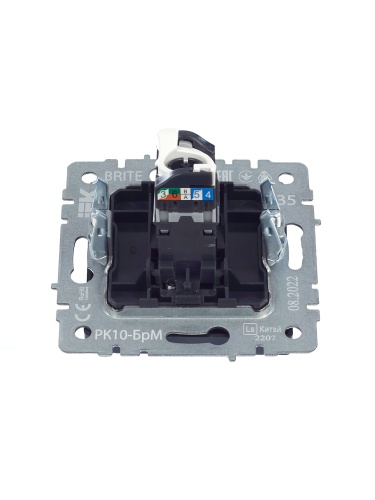 BRITE Розетка компьютерная RJ45 кат.5E РК10-БрМ маренго | код BR-K10-1-K35 | IEK фото 6