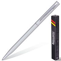 Ручка бизнес-класса шариковая BRAUBERG Delicate Silver, корпус серебристый, узел 1 мм, линия письма 0,7 мм,синяя, 141401 | код 141401 | BRAUBERG