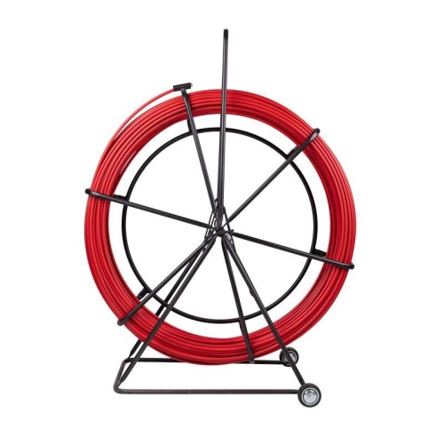 Протяжка кабельная (УЗК в тележке), стеклопруток, d 11,0 мм, 300 м, красная | код 47-1300 | REXANT