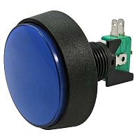 Кнопка GMSI круглая RUICHI 1B-C с LED подсветкой 12 В, 5 А, 30 мОм, 250 В, no-nc+nc-no, синяя | код 79585 | Ruichi