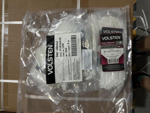 Хомут кабельный V02-1W-3.6х150-100 3.6х150 нейл. бел. (уп.100шт) Volsten 9499 фото 3