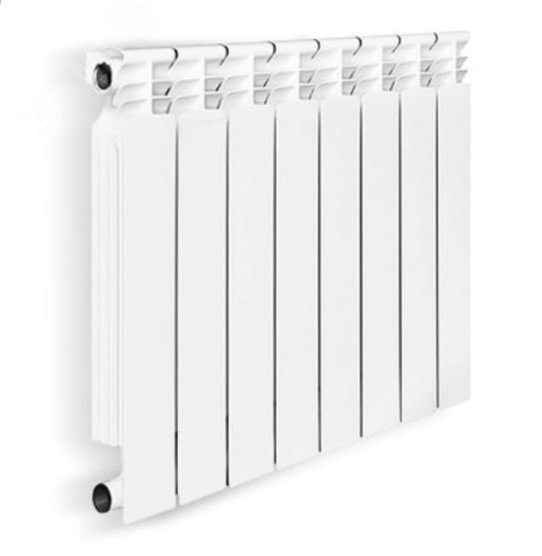 Радиатор биметаллический секционный 500/100/4 боковое подключение | код Р0000010788 | Oasis
