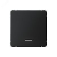 Выключатель 1-кл. ArtGallery (сх. 1а) 10AX с подсветкой механизм карбон | код GAL001013 | Systeme Electric