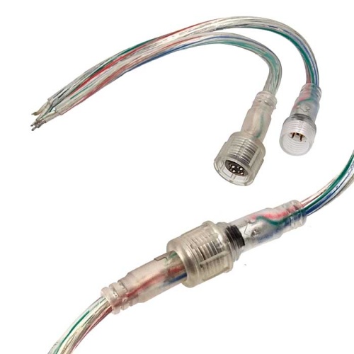 Разъём герметичный F/M 22AWG*4pins L170 мм IP65, 4 контакта | код 97231 | Ruichi