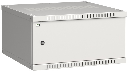 ITK Шкаф настенный LINEA WE 6U 600х600мм дверь металл серый | код LWE3-06U66-MF | IEK