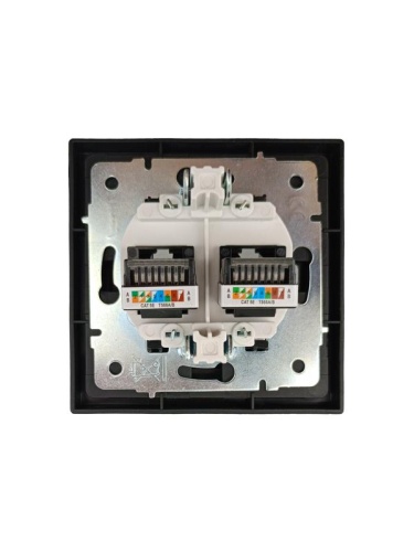 ZIMA Розетка компьютерная 2-ая черный бархат LEZARD | код 704-4288-141 | LEZARD фото 3 ZIMA Розетка компьютерная 2-ая черный бархат LEZARD | код 704-4288-141 | LEZARD фото 3