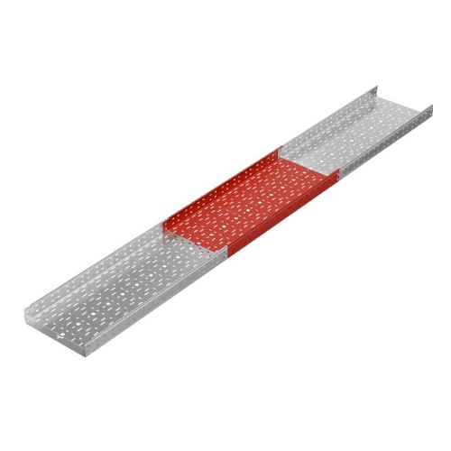 Лоток листовой перфорированный 400х80 L3000 сталь 1.2мм "БЫСТРЫЙ МОНТАЖ ПЛЮС" LPplus80-400-1.2-3000 оцинк. КМ PL0254 фото 3