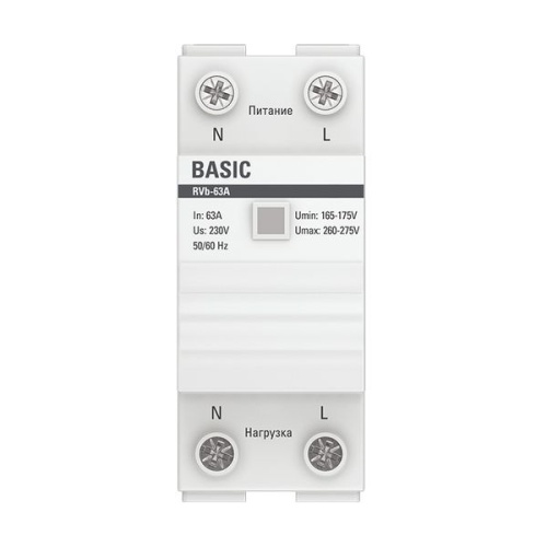 Реле напряжения (сквозное подкл,) RVb-63A Basic | код rvb-63a | EKF фото 3